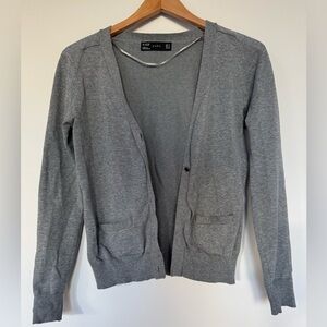 Gray Cardigan Sweater
